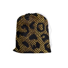 Metallic Snake Skin Pattern Drawstring Pouch (large) by Ket1n9