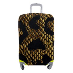 Metallic Snake Skin Pattern Luggage Cover (small) by Ket1n9