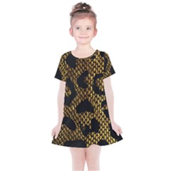 Metallic Snake Skin Pattern Kids  Simple Cotton Dress by Ket1n9