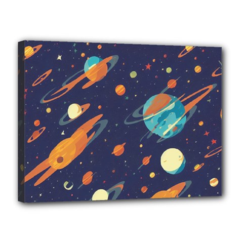 Space Galaxy Planet Universe Stars Night Fantasy Canvas 16  X 12  (stretched)