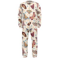 Pattern With Butterflies Moths Onepiece Jumpsuit (men) by Ket1n9