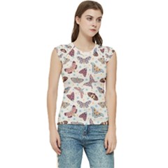 Pattern With Butterflies Moths Women s Raglan Cap Sleeve T-shirt by Ket1n9