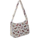 Pattern With Butterflies Moths Zip Up Shoulder Bag View1