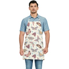 Pattern With Butterflies Moths Kitchen Apron by Ket1n9