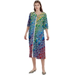 Bubbles Rainbow Colourful Colors Women s Cotton 3/4 Sleeve Night Gown by Hannah976