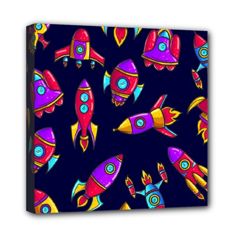 Space Patterns Mini Canvas 8  X 8  (stretched) by Hannah976