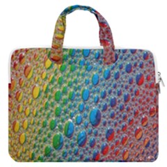 Bubbles Rainbow Colourful Colors Macbook Pro 13  Double Pocket Laptop Bag by Hannah976