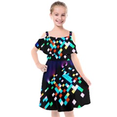 Dance Floor Kids  Cut Out Shoulders Chiffon Dress