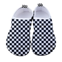 Black And White Checkerboard Background Board Checker Women s Sock-style Water Shoes by Hannah976