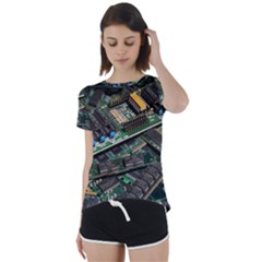 Computer Ram Tech - Short Sleeve Open Back T-shirt by Hannah976