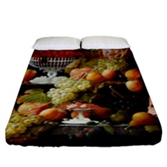 Abundance Of Fruit Severin Roesen Fitted Sheet (queen Size) by Hannah976