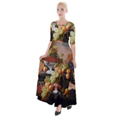 Abundance Of Fruit Severin Roesen Half Sleeves Maxi Dress by Hannah976