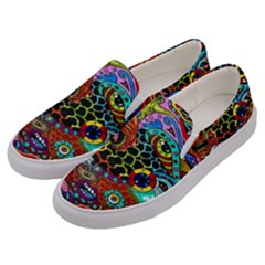 Vector Art Pattern - Men s Canvas Slip Ons