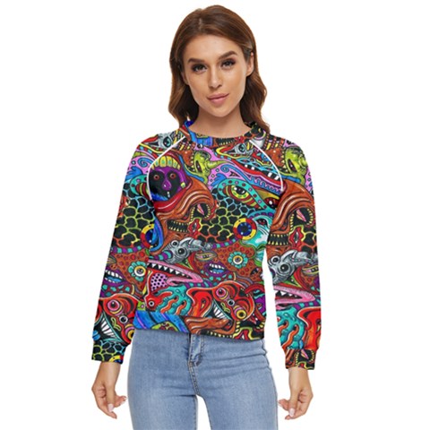 Vector Art Pattern - Women s Long Sleeve Raglan T-shirt by Hannah976