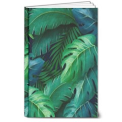 Tropical Green Leaves Background 8  X 10  Hardcover Notebook by Hannah976