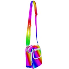 Multi Color Rainbow Background Shoulder Strap Belt Bag