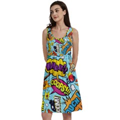 Comic Elements Colorful Seamless Pattern Classic Skater Dress by Hannah976