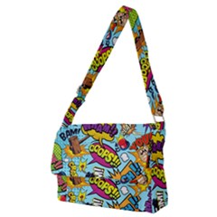 Comic Elements Colorful Seamless Pattern Full Print Messenger Bag (m)