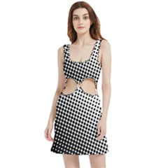 Background-wallpaper-texture-lines Dot Dots Black White Velour Cutout Dress by Hannah976