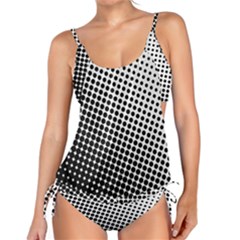 Background-wallpaper-texture-lines Dot Dots Black White Tankini Set by Hannah976