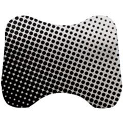 Background-wallpaper-texture-lines Dot Dots Black White Head Support Cushion by Hannah976
