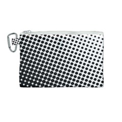 Background-wallpaper-texture-lines Dot Dots Black White Canvas Cosmetic Bag (medium)