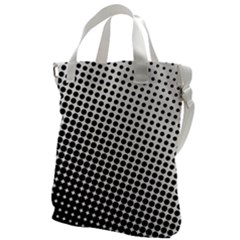 Background-wallpaper-texture-lines Dot Dots Black White Canvas Messenger Bag