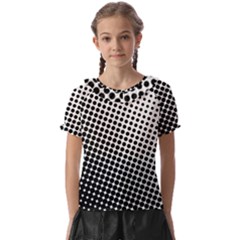 Background-wallpaper-texture-lines Dot Dots Black White Kids  Frill Chiffon Blouse by Hannah976