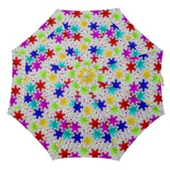 Snowflake Pattern Repeated Straight Umbrellas by Hannah976