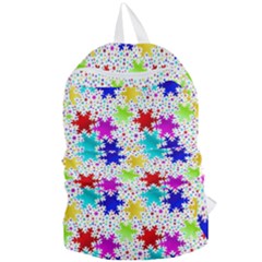 Snowflake Pattern Repeated Foldable Lightweight Backpack by Hannah976