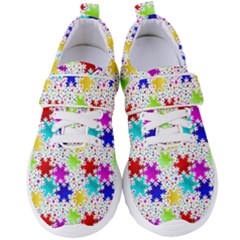 Snowflake Pattern Repeated Women s Velcro Strap Shoes