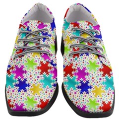 Snowflake Pattern Repeated Women Heeled Oxford Shoes by Hannah976