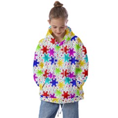 Snowflake Pattern Repeated Kids  Oversized Hoodie by Hannah976