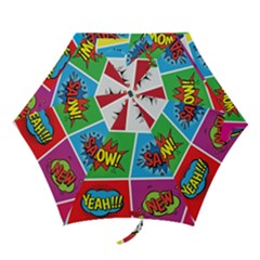 Pop Art Comic Vector Speech Cartoon Bubbles Popart Style With Humor Text Boom Bang Bubbling Expressi Mini Folding Umbrellas by Hannah976