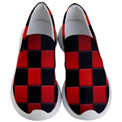 Black And Red Backgrounds- Women s Lightweight Slip Ons