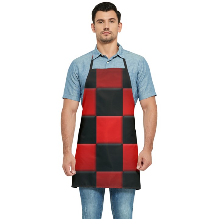 Black And Red Backgrounds- Kitchen Apron