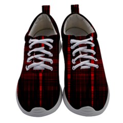 Black And Red Backgrounds Women Athletic Shoes by Hannah976