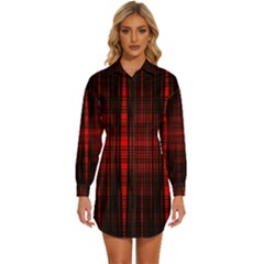 Black And Red Backgrounds Womens Long Sleeve Shirt Dress