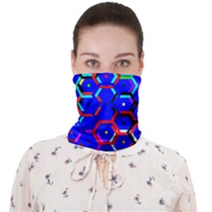 Blue Bee Hive Pattern Face Covering Bandana (adult) by Hannah976