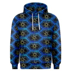 Blue Bee Hive Pattern Men s Overhead Hoodie by Hannah976