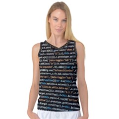 Close Up Code Coding Computer Women s Basketball Tank Top