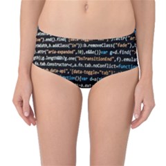 Close Up Code Coding Computer Mid-waist Bikini Bottoms by Hannah976