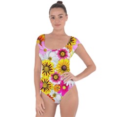 Flowers Blossom Bloom Nature Plant Short Sleeve Leotard 