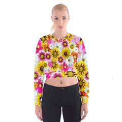 Flowers Blossom Bloom Nature Plant Cropped Sweatshirt by Hannah976