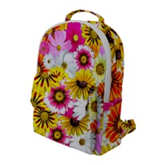 Flowers Blossom Bloom Nature Plant Flap Pocket Backpack (large) by Hannah976