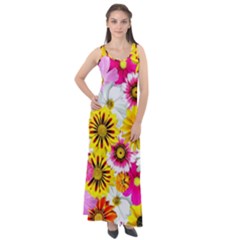 Flowers Blossom Bloom Nature Plant Sleeveless Velour Maxi Dress by Hannah976