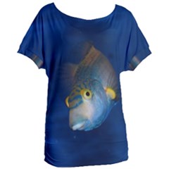 Fish Blue Animal Water Nature Women s Oversized T-shirt