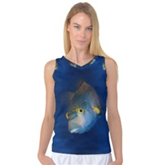 Fish Blue Animal Water Nature Women s Basketball Tank Top