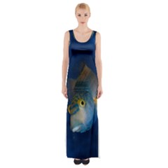 Fish Blue Animal Water Nature Thigh Split Maxi Dress by Hannah976