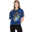 Fish Blue Animal Water Nature One Shoulder Cut Out T-Shirt View1